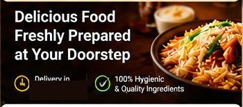 Delicious food freshly prepared at your doorstep